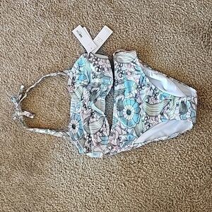 Janie and Jack Floral Halter Bikini Top Size 18 New